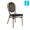 Flash Furniture Marseille Thonet French Bistro Stacking Chair, Black Textilene and Bamboo Print Aluminum Frame, 2PK 2-SDA-AD642002S-TXT-BK-NAT-GG - alternate 9
